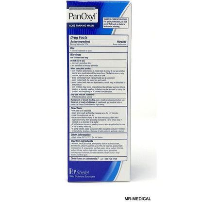 PanOxyl Acne Foaming Wash 10% Benzoyl Peroxide 5.5 oz (Pack of 2)