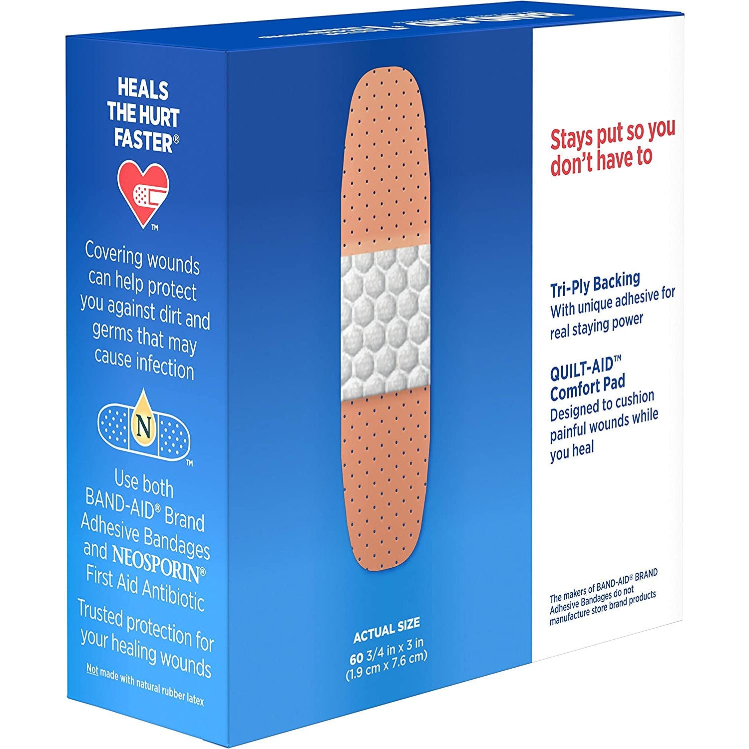 Band-Aid Comfort-Flex Adhesive Bandages-Plastic-60Ct, Family Pack