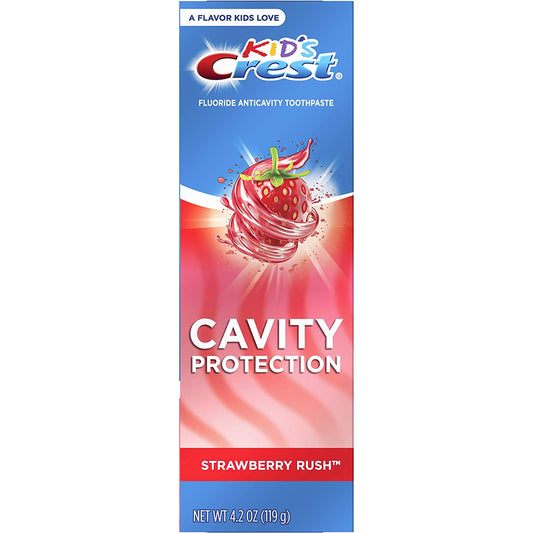 Crest Crest Kids Anticavity Cavity Protection Fluoride Toothpaste for Children Strawberry Rush, 4.2 Oz,