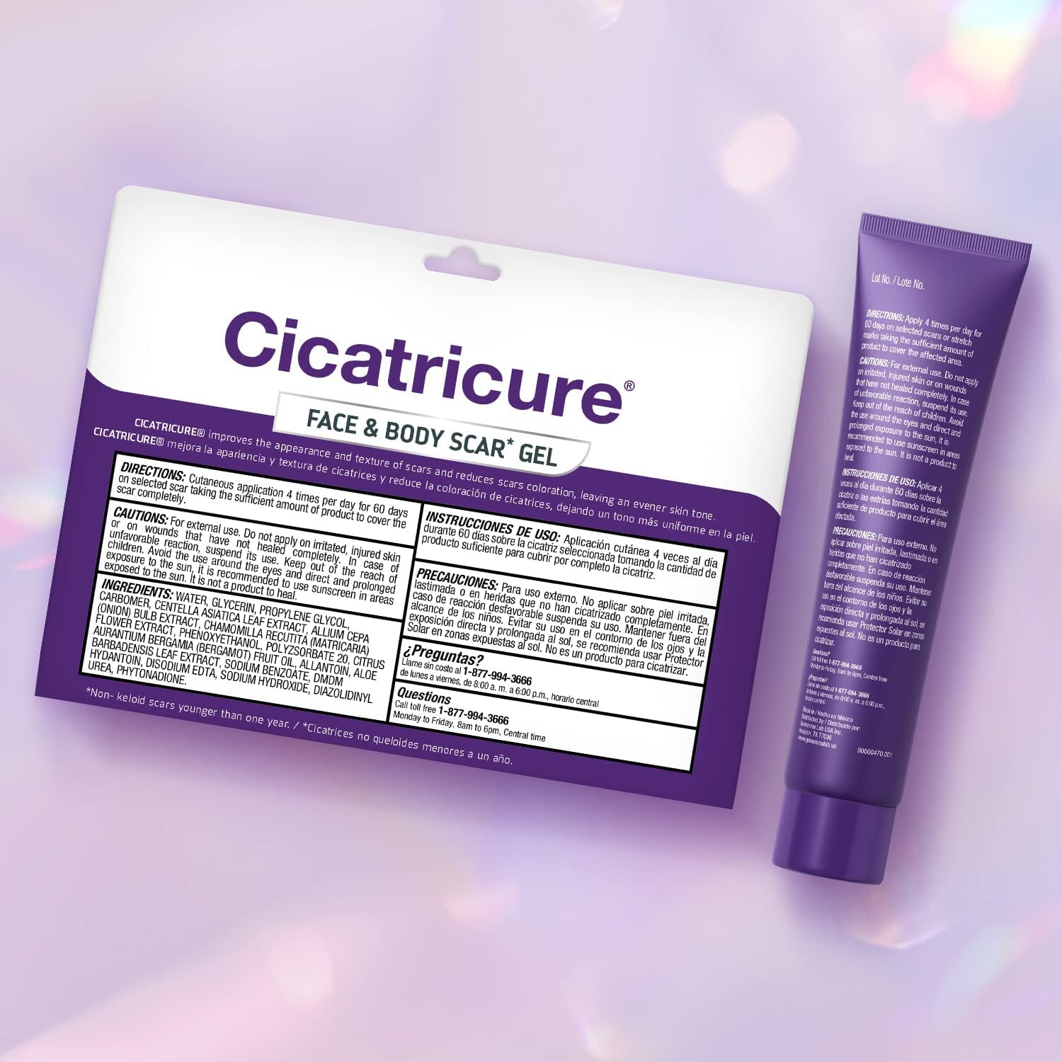 Cicatricure Face & Body Scar Gel, Reduces the Appearance of Old & New Scars, Stretch Marks, Surgery, Injuries, Burns and Acne, 1 Ounce (Packaging May Vary)