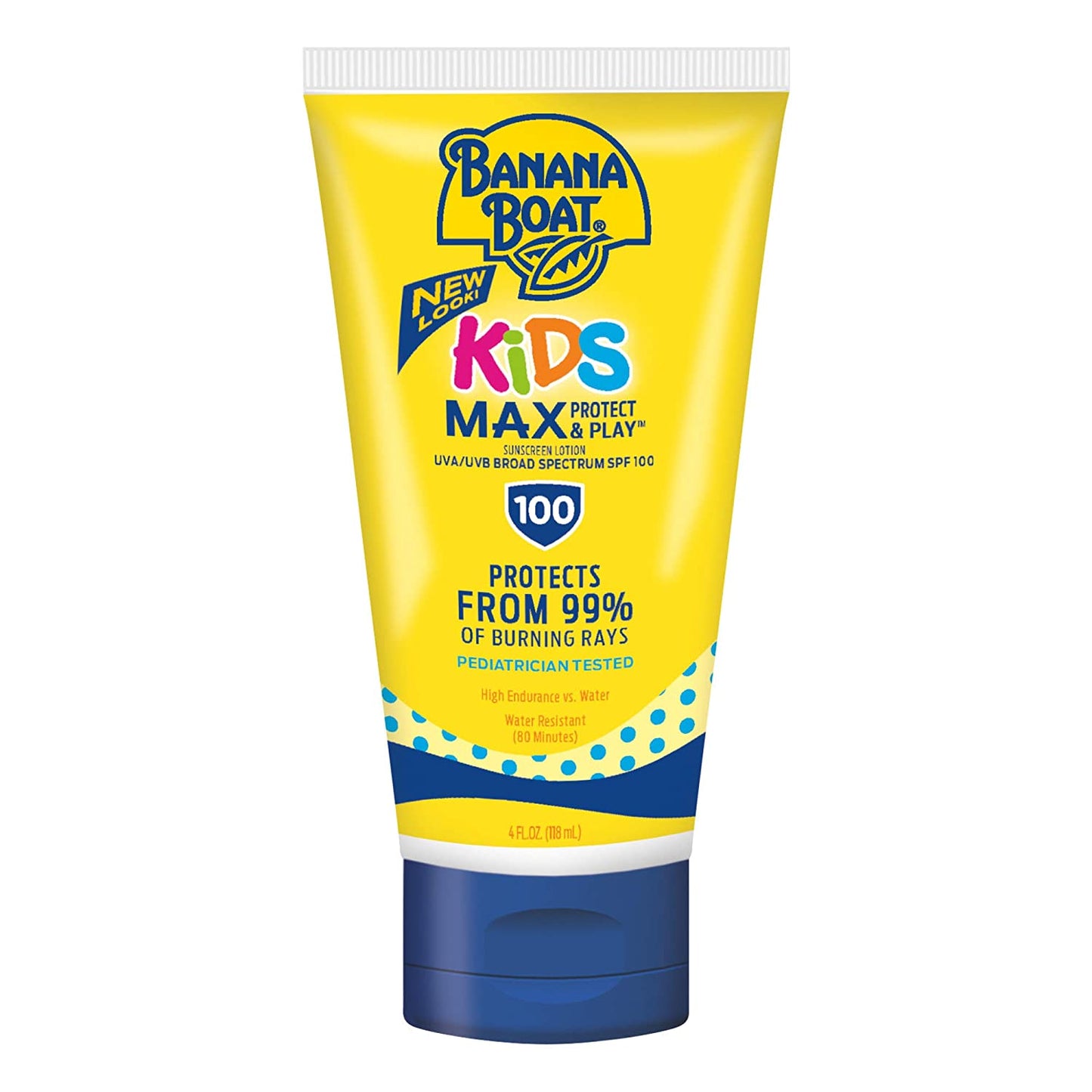 Banana Boat Sunscreen Kids MAX Protect & Play Broad Spectrum Sun Care Sunscreen Lotion - SPF 100, 4 Ounce