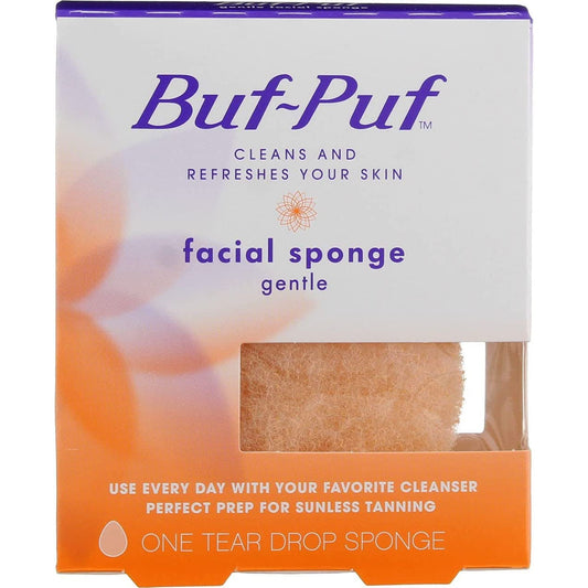 Buf-Puf Gentle Facial Sponge, Dermatologist Developed, Removes Deep down Dirt & Makeup Causes Breakouts and Blackheads, Reusable, Exfoliating, 1 Count