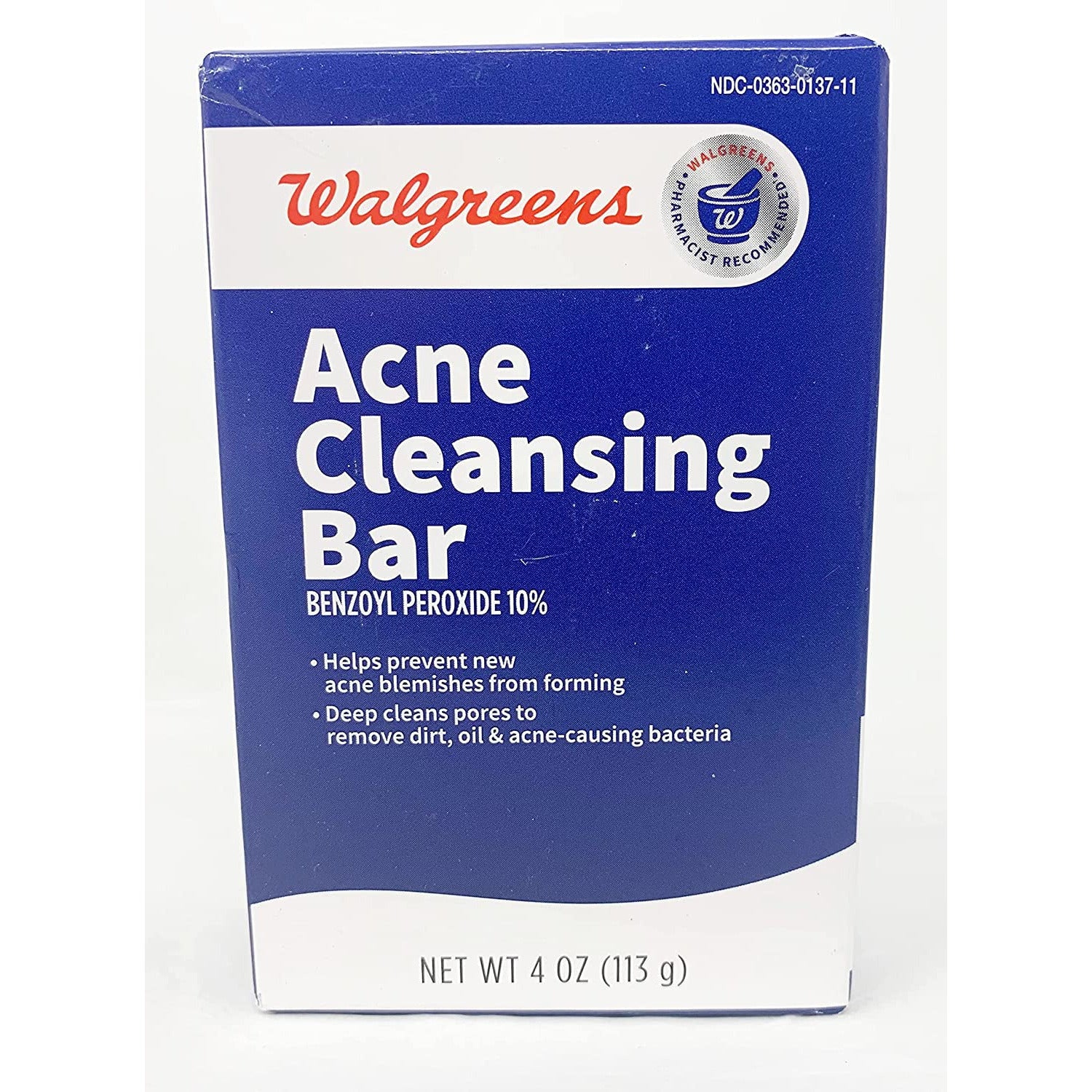 Walgreens Acne Treatment Cleansing Bar - with 10 Percernt Benzoyl Peroxide