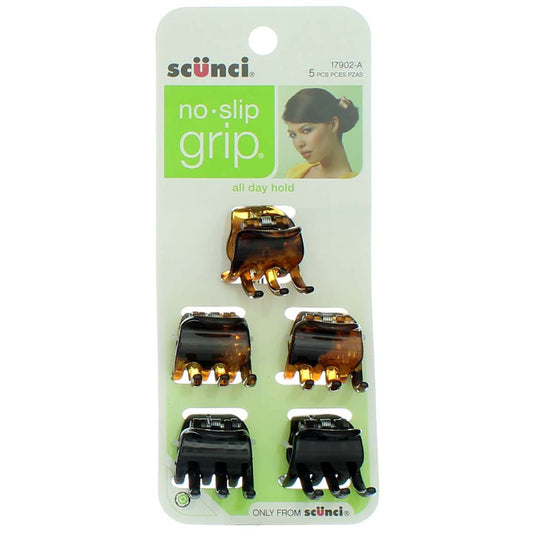 Scunci No-Slip Grip Mini Jaw Clips 5 Ea