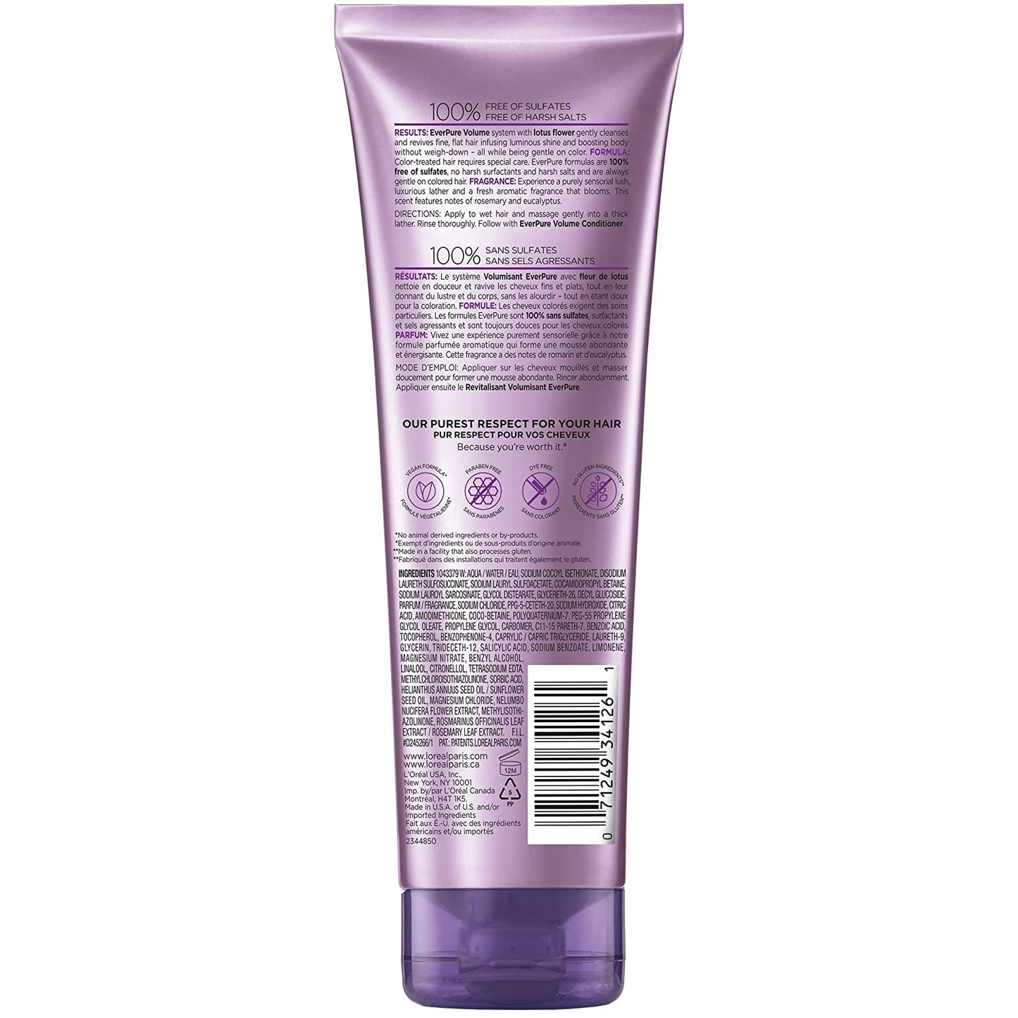 L'Oréal Paris Everpure Sulfate Free Volume Shampoo, 8.5 Fl. Oz.