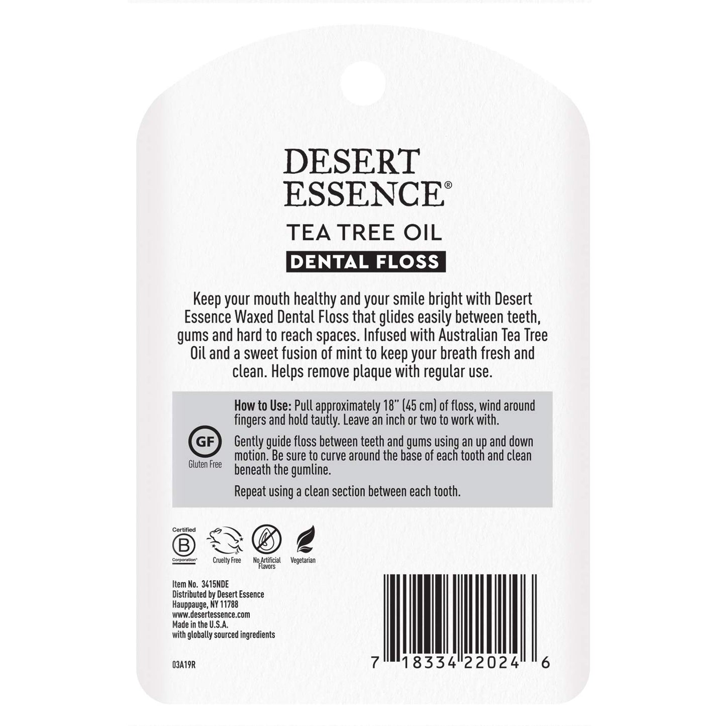 Desert Essence Tea Tree Oil Dental Floss - 50 Yds