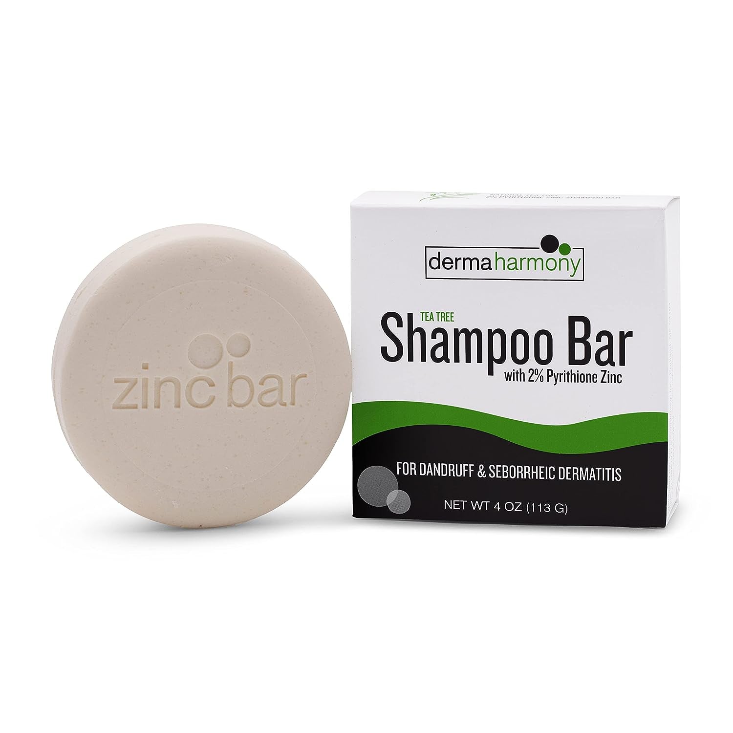 Dermaharmony 2% Pyrithione Zinc Shampoo Bar - Tea Tree (4 Oz)