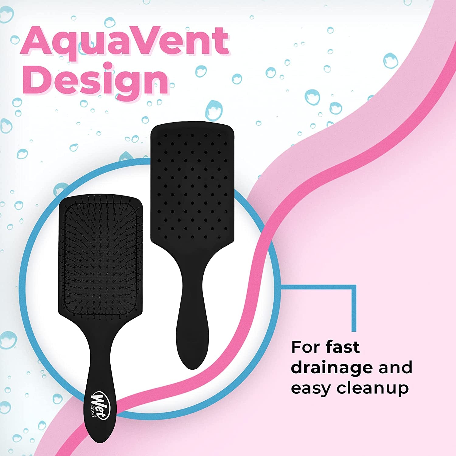 Wetbrush Paddle, Black