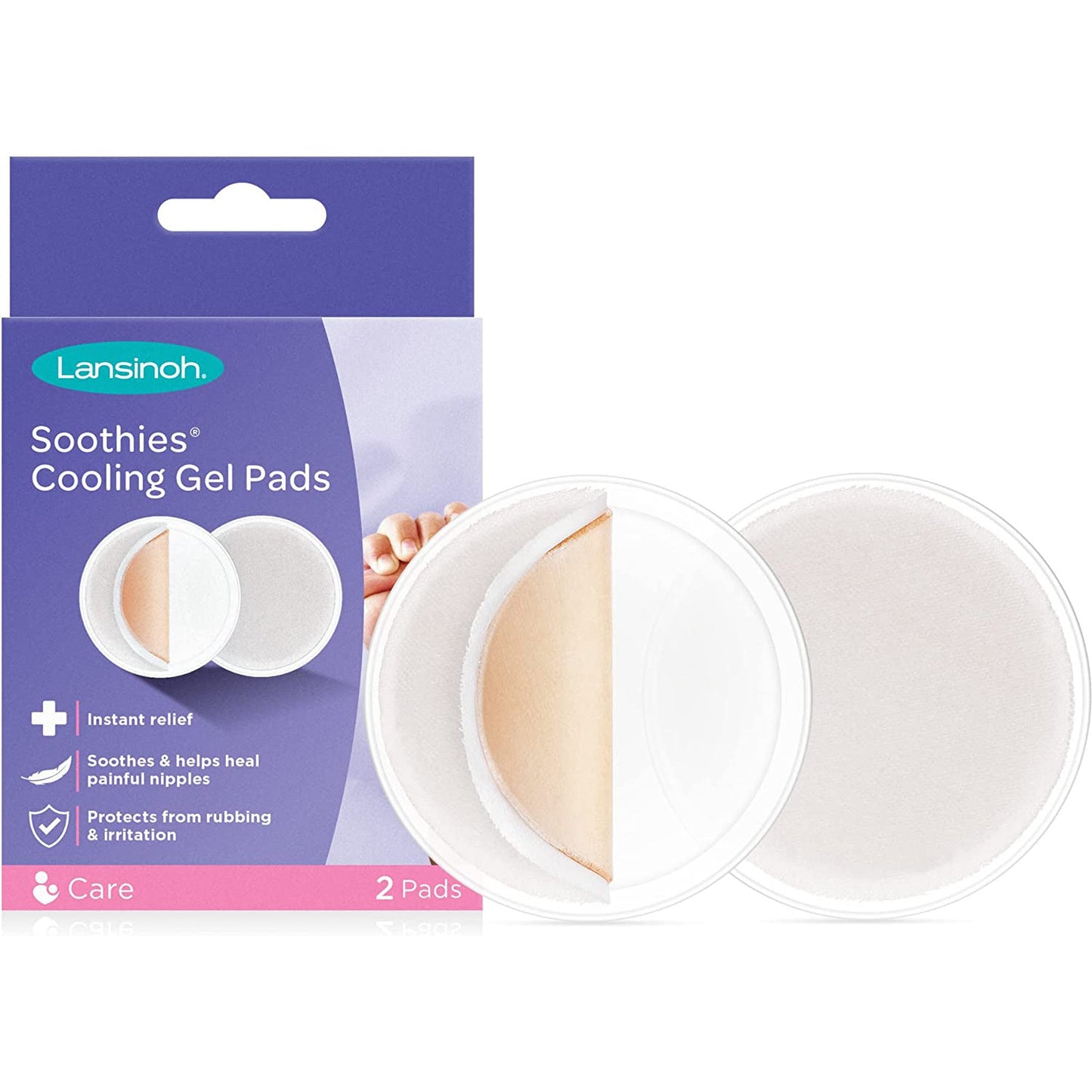 Lansinoh 65005P Soothies Gel Pad for Breastfeeding Mother, Instant Cooling, Pain Relief, Pack of 2