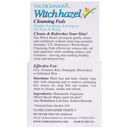 T.N. Dickinson's Witch Hazel Cleansing Pads - USA in UK