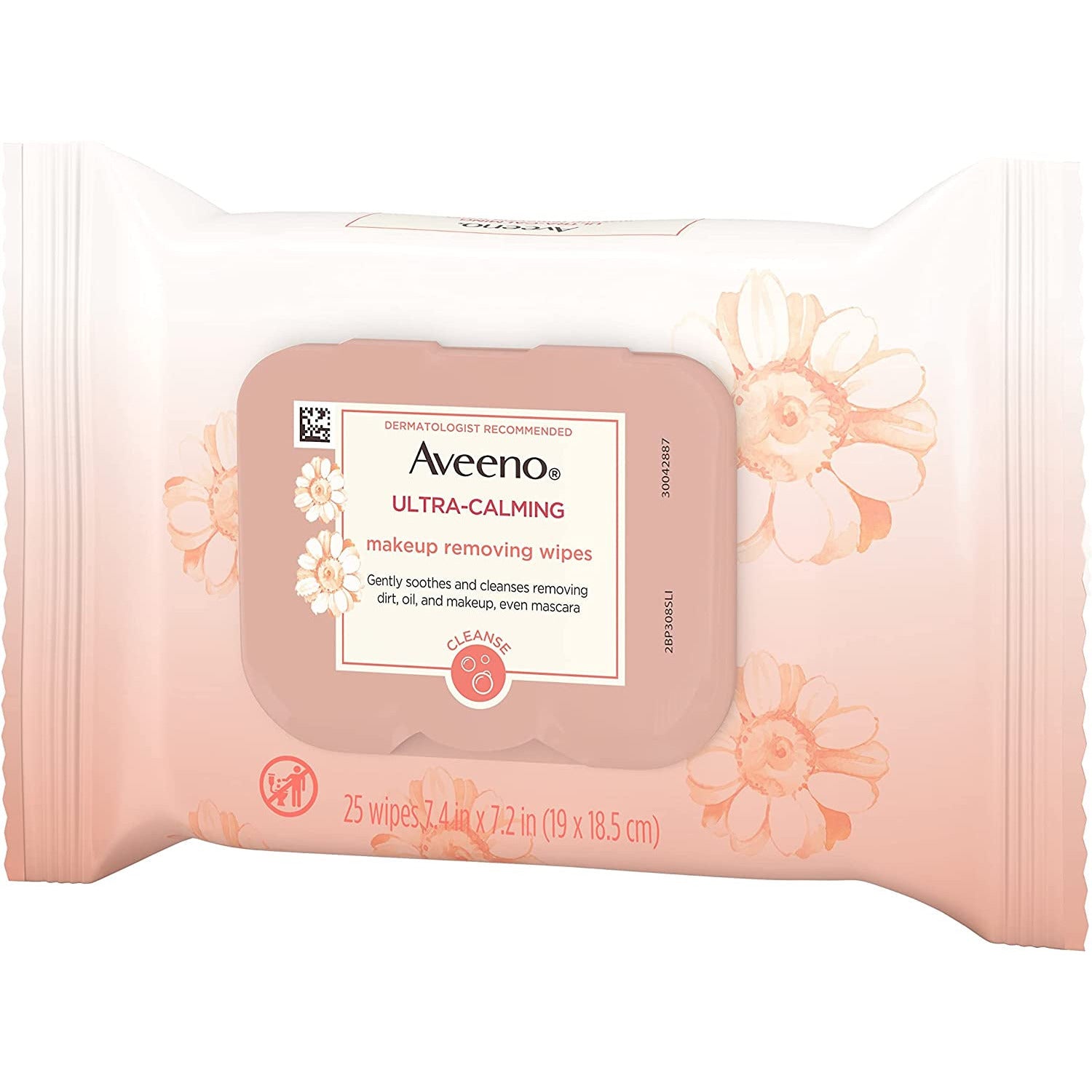 Aveeno Ultra Calming Makeup Removing Wipes, 25 Count