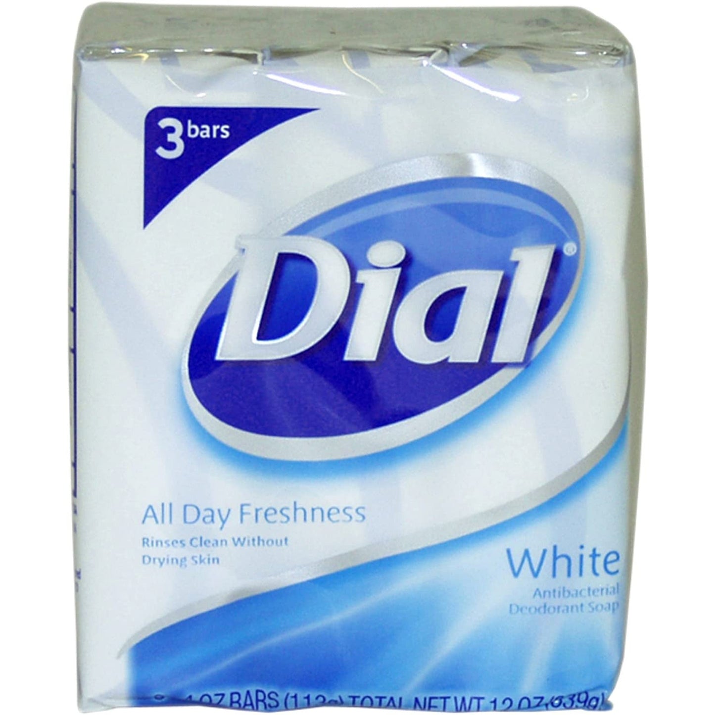 Dial White Antibacterial Deodorant Soap 113 G 3-Count Soap