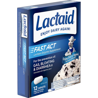 Lactaid Fast Act Twice as Ultra, 12 Caplets