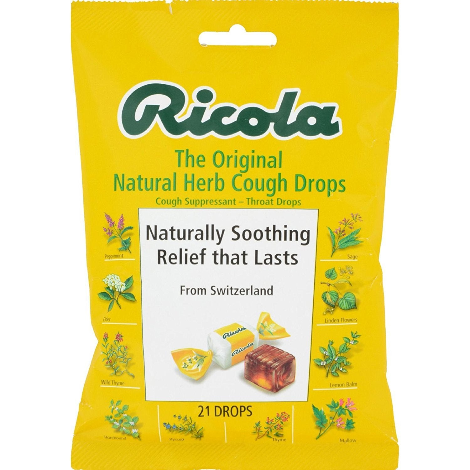 Ricola Original Herb Cough & Throat Drops, 21 Ct