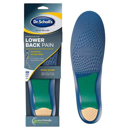 Dr. Scholl'S Pain Relief Orthotics for Lower Back Pain for Men, 1 Pair, Size 8-14