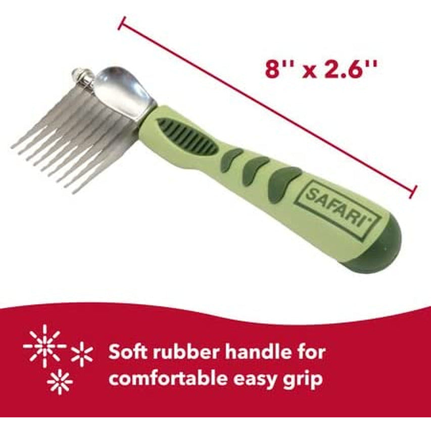 Coastal Pet Safari Dog De-Matting Comb - Dog Grooming Brush for Coarse or Long Coats - for Small and Large Dogs - One Size