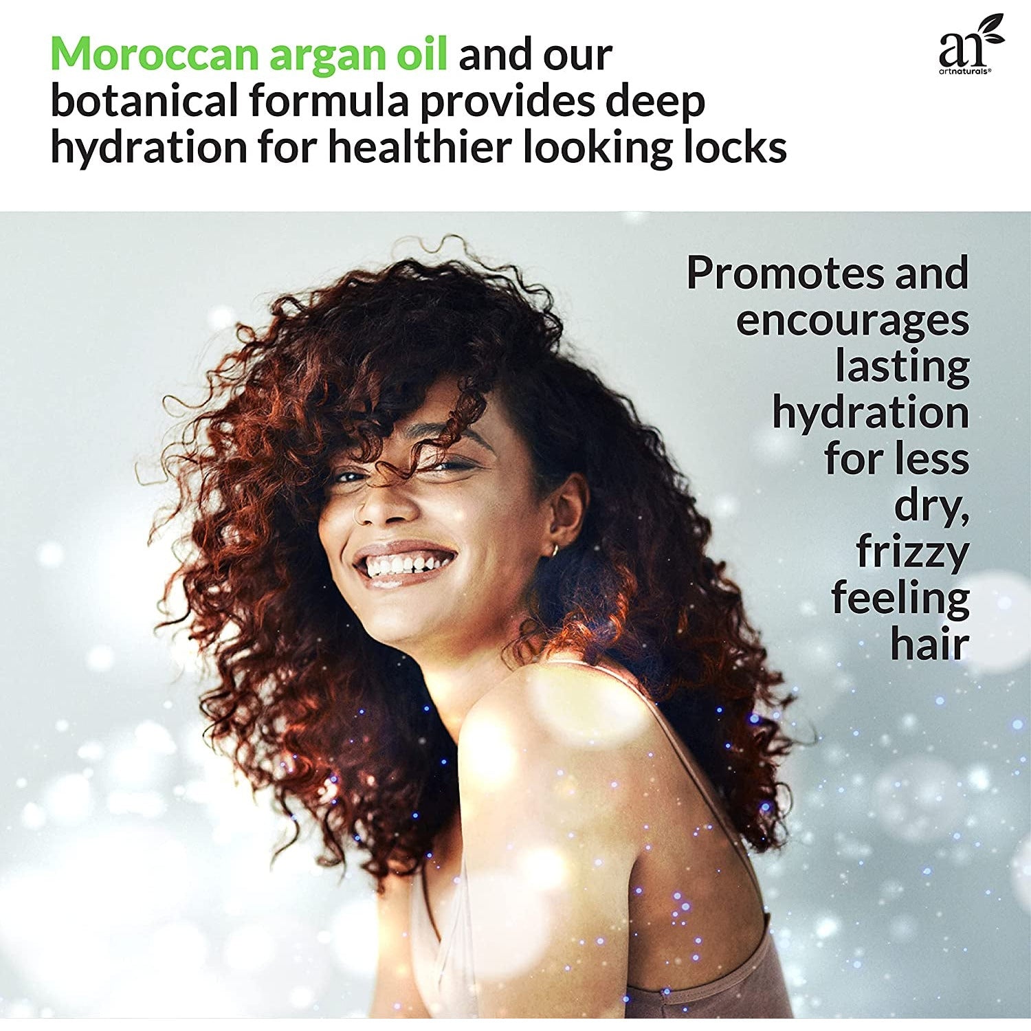 Artnaturals Argan Oil Leave-In Conditioner - (12 Fl Oz / 355Ml) - Made with Organic and Natural Ingredients - Detangler Treatment for Curly, Damaged, Dry, Color Treated and Hair Loss