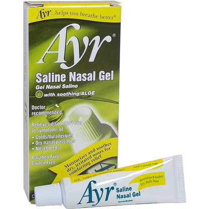 Ayr Saline Nasal Gel, with Soothing Aloe, 0.5-Ounce Tubes