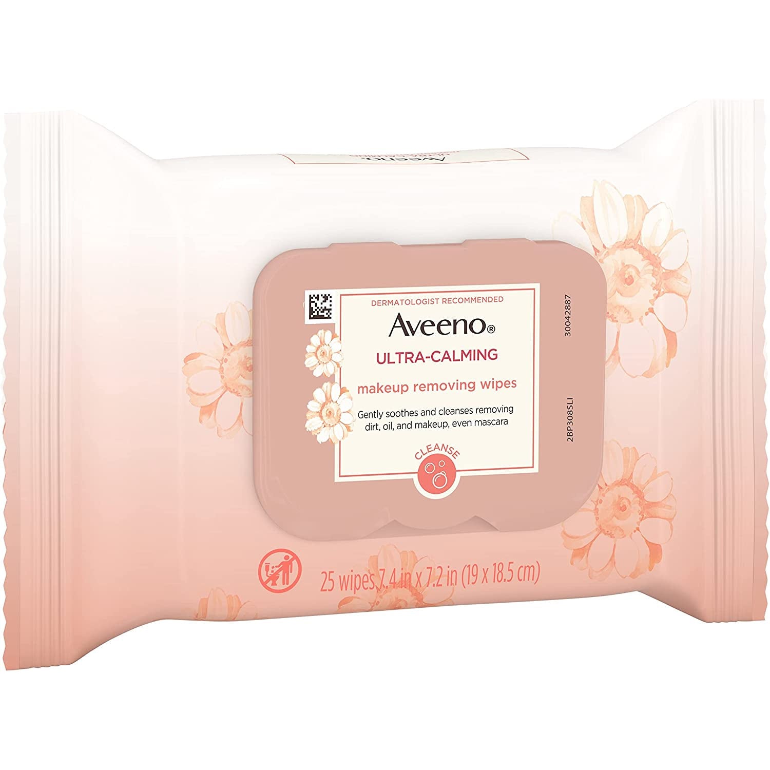 Aveeno Ultra Calming Makeup Removing Wipes, 25 Count