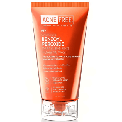 AcneFree Benzoyl Peroxide Deep Cleansing Foaming Wash - USA in UK