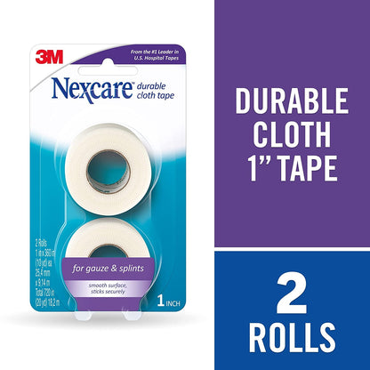 Nexcare Durapore Durable Cloth Tape 1 Inch X 10 Yards, 2 Ea