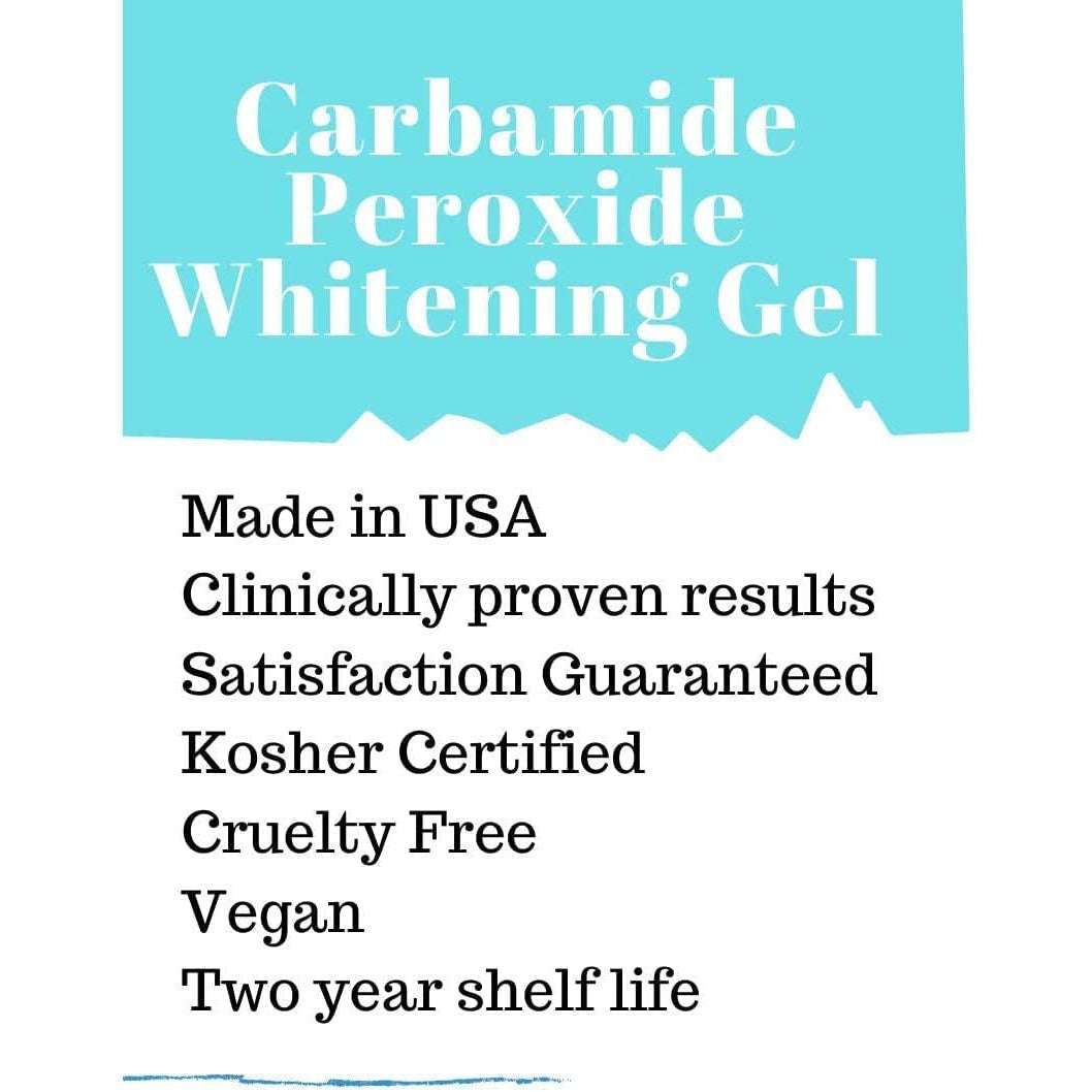 White Teeth Global Teeth Whitening Gel 44% Carbamide Peroxide, 6 Tooth Bleaching Gel Syringes
