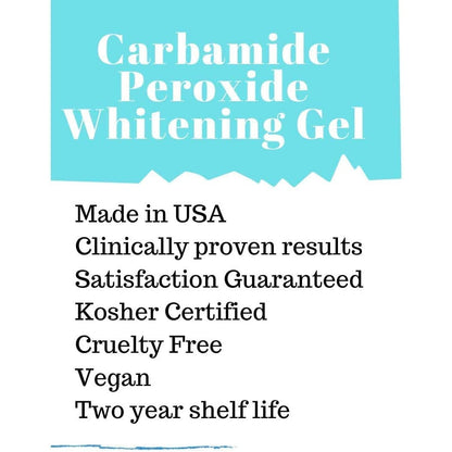 White Teeth Global Teeth Whitening Gel 44% Carbamide Peroxide, 6 Tooth Bleaching Gel Syringes