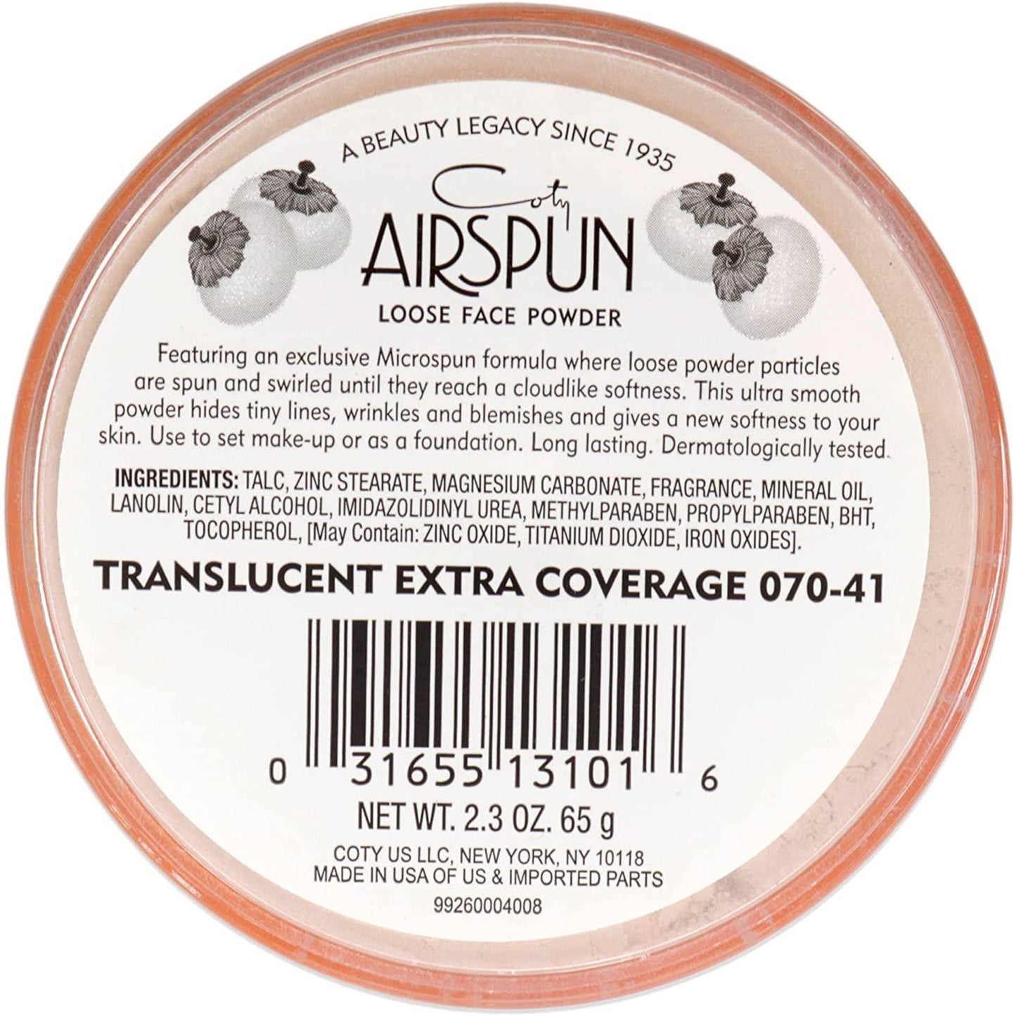 COTY Airspun Loose Face Powder - Translucent Extra Coverage