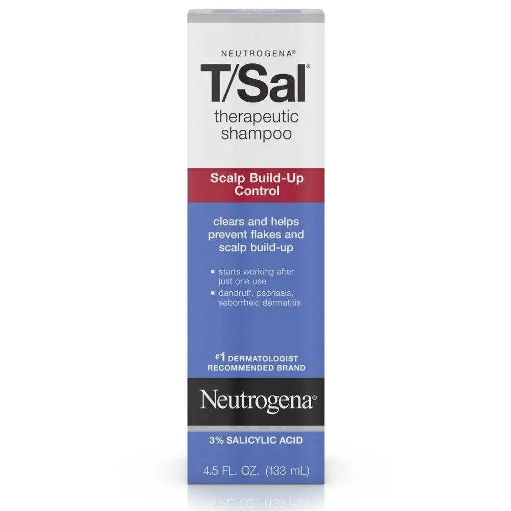 Neutrogena T/Sal Therapeutic Shampoo, Scalp Build-Up Control 4.5 Oz (Pack of 2)