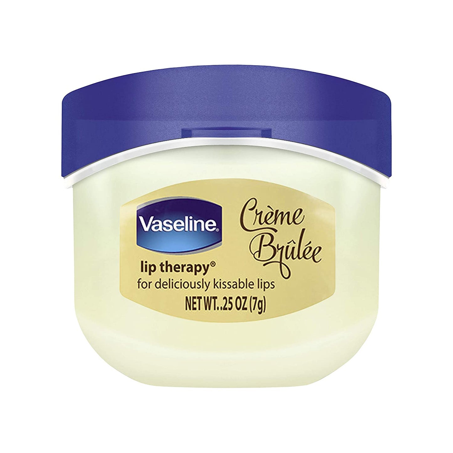 Vaseline Lip Therapy Lip Balm Mini, Creme Brulee, 0.25 Oz