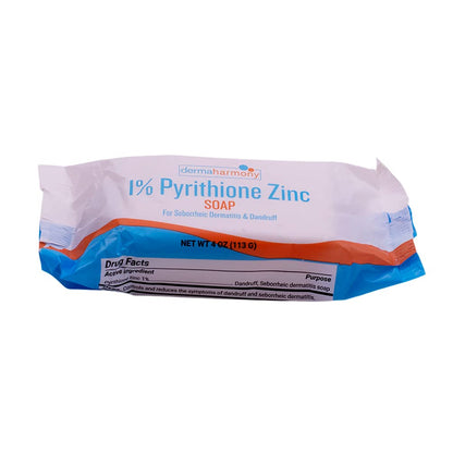 Dermaharmony 1% Pyrithione Zinc (Znp) Bar Soap 4 Oz - Crafted for Those with Skin Conditions - Seborrheic Dermatitis, Dandruff, Psoriasis, Eczema, Etc.