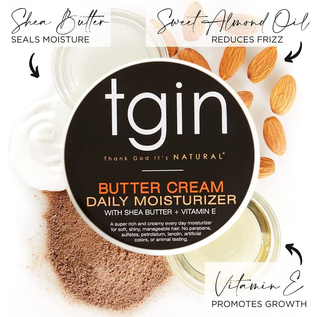 Tgin Butter Cream Daily Moisturizer for Natural Hair, 12Oz