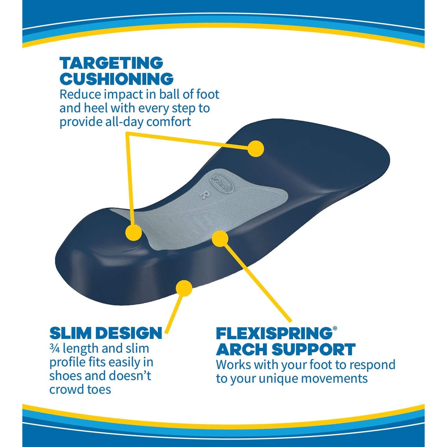 Dr. Scholl'S Comfort Tri-Comfort Insoles for Men, 1 Pair, Size 8-12