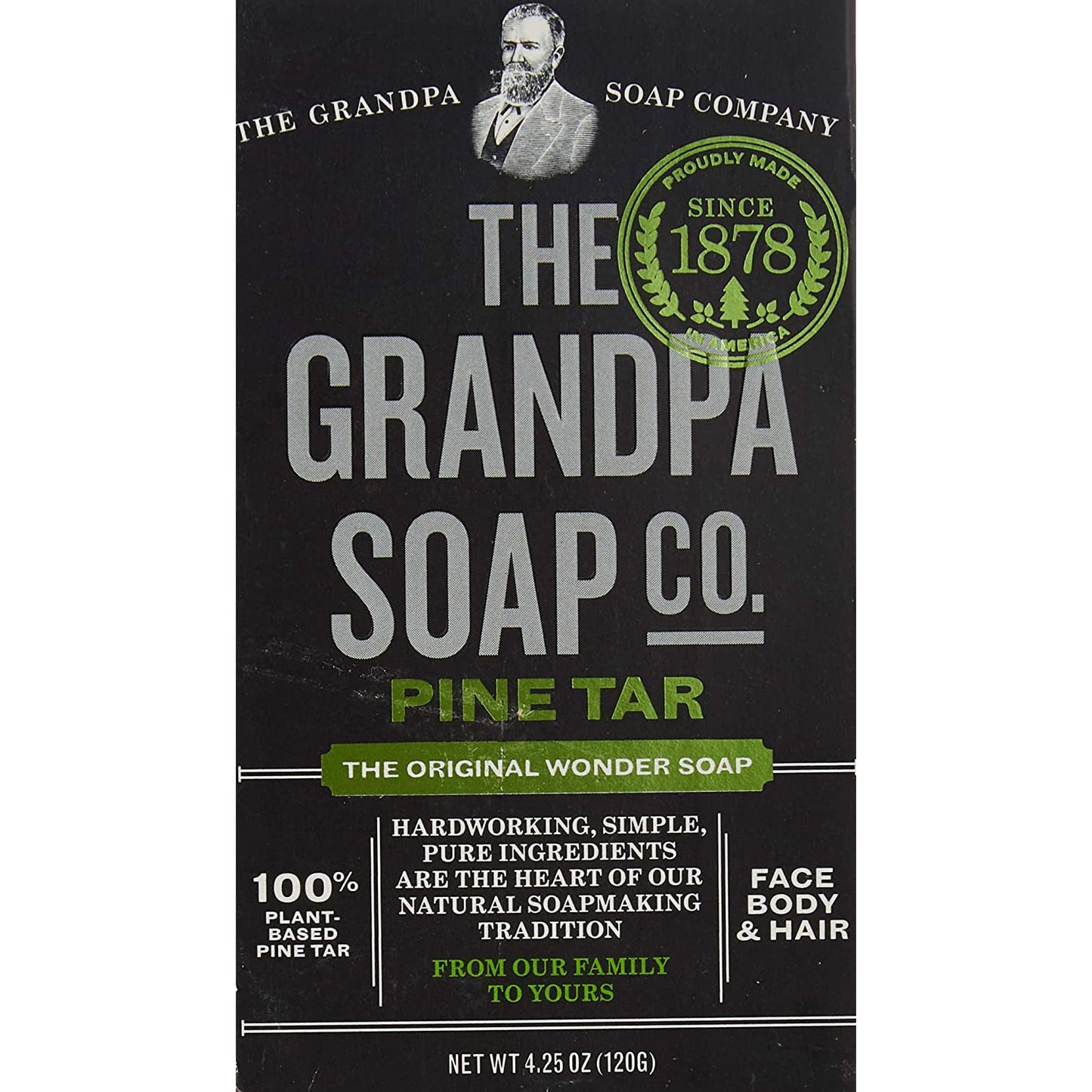 Grandpa'S Brands Pine Tar Soap, 4.25 Ounce