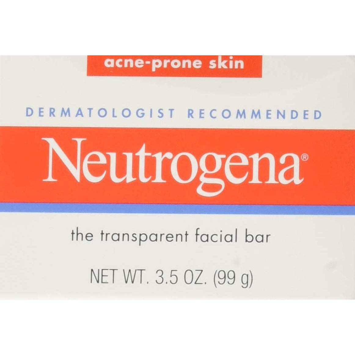 Neutrogena Acne-Prone Facial Bar 3.5 Ounce Box (103Ml) (3 Pack)