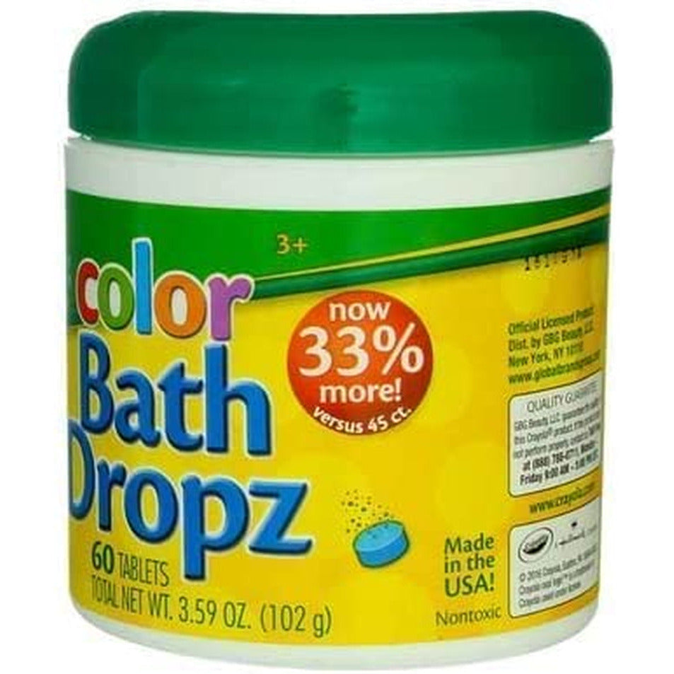 Crayola Color Bath Dropz 60 Tablets 3.59 Ounce Jar