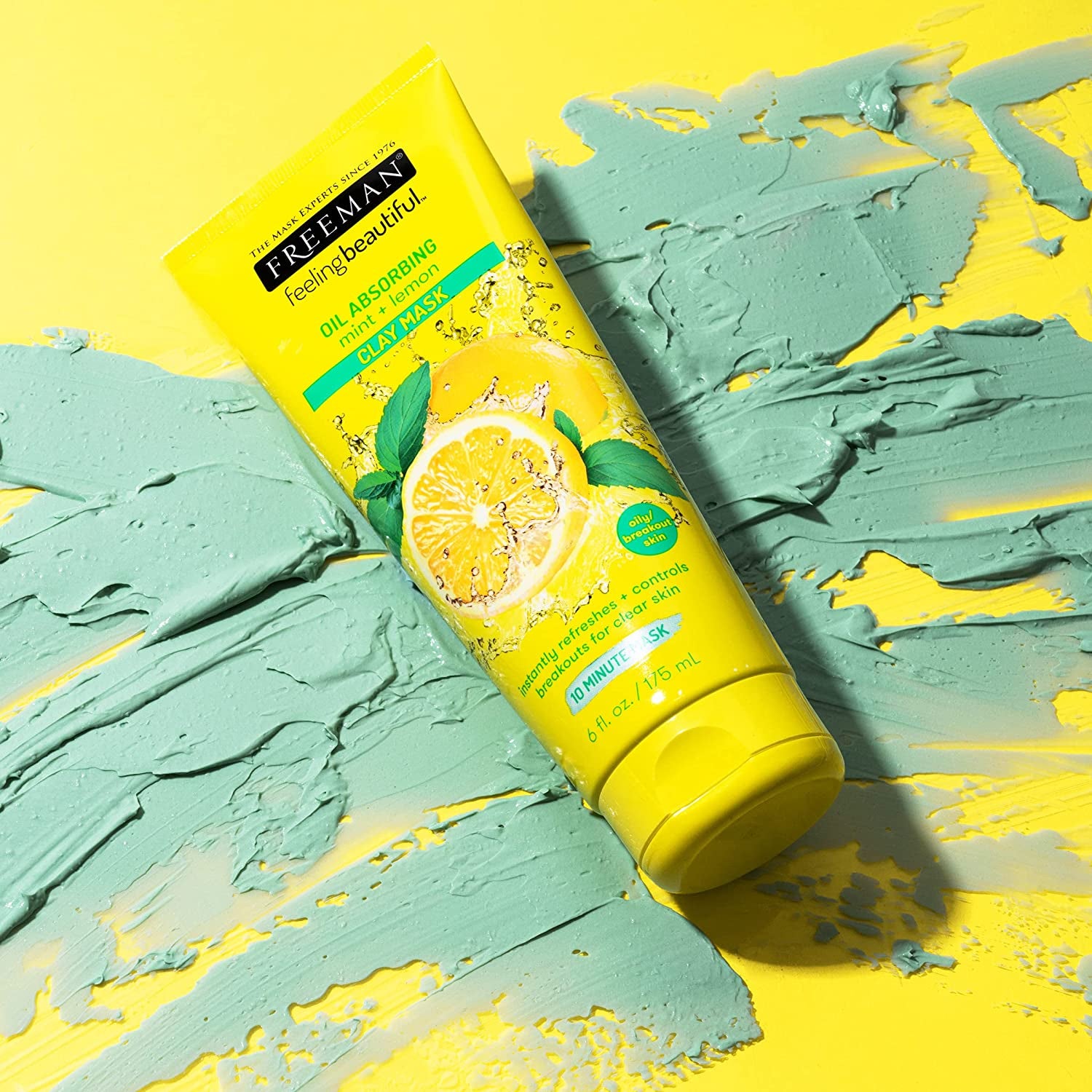 Freeman Feeling Beautiful Mint and Lemon Clay Mask 175 Millilitres