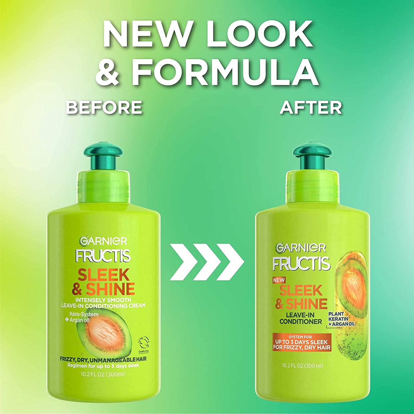 Garnier Fructis Sleek & Shine Intensely Smooth Leave-In Conditioning Cream 10.2 Oz