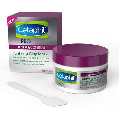 Cetaphil Pro Dermacontrol Purifying Clay Mask with Bentonite Clay for Oily, Sensitive Skin, 3 Oz Jar