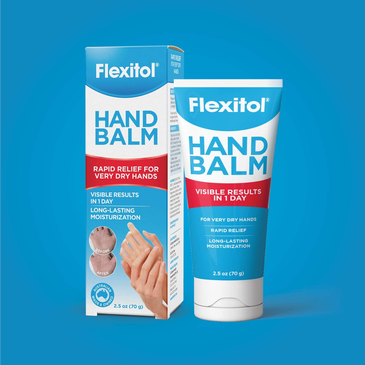 Flexitol Hand Balm 2.5 Oz Tube Rich Moisturizing Hand Cream for Fast Relief of Very Dry or Chapped Skin. Also for Dryness Related to Eczema Psoriasis Dermatitis Xerosis Ichthyosis Hand Washing.