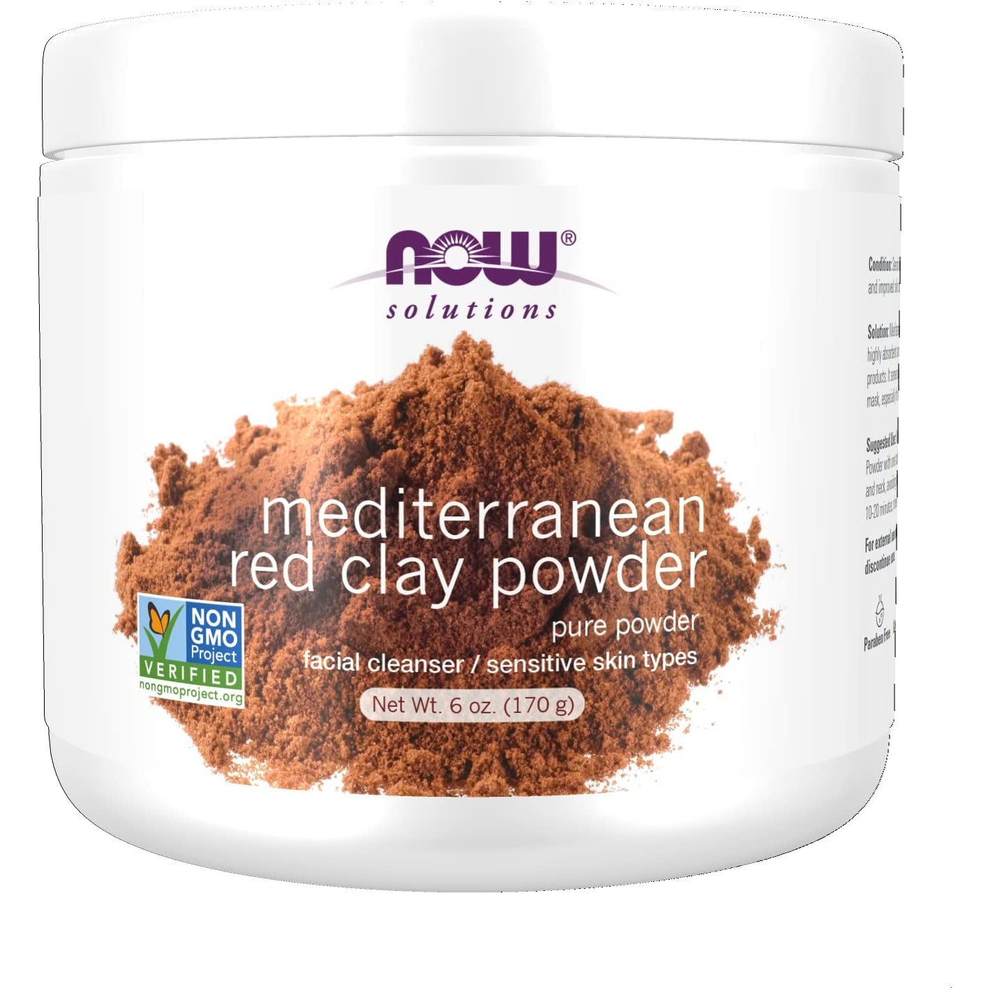 NOW Moroccan Red Clay Powder, 6 Oz.