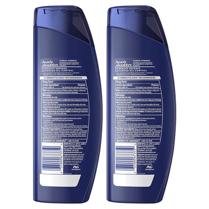 Head & Shoulders Clinical Strength Dandruff Shampoo Twin Pack, Advanced Oil Control with Refreshing Citrus, 13.5 Oz Each