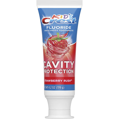 Crest Crest Kids Anticavity Cavity Protection Fluoride Toothpaste for Children Strawberry Rush, 4.2 Oz,