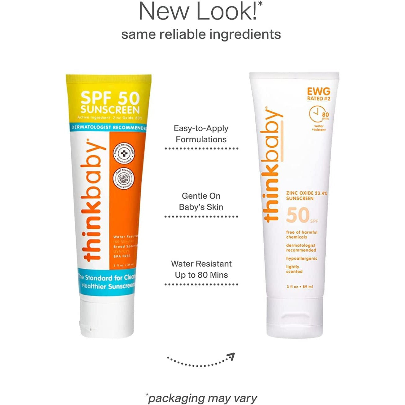 THINKBABY, SUNSCREEN,BABY,SPF50+ 3 OZ (Pack of 2) by Thinkbaby