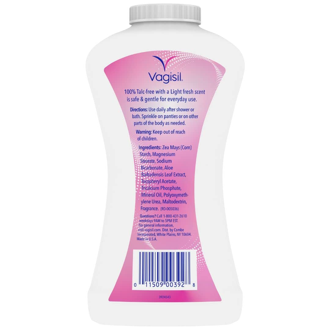 Vagisil Odor Block Deodorant Powder, Talc-Free, 8 Ounce