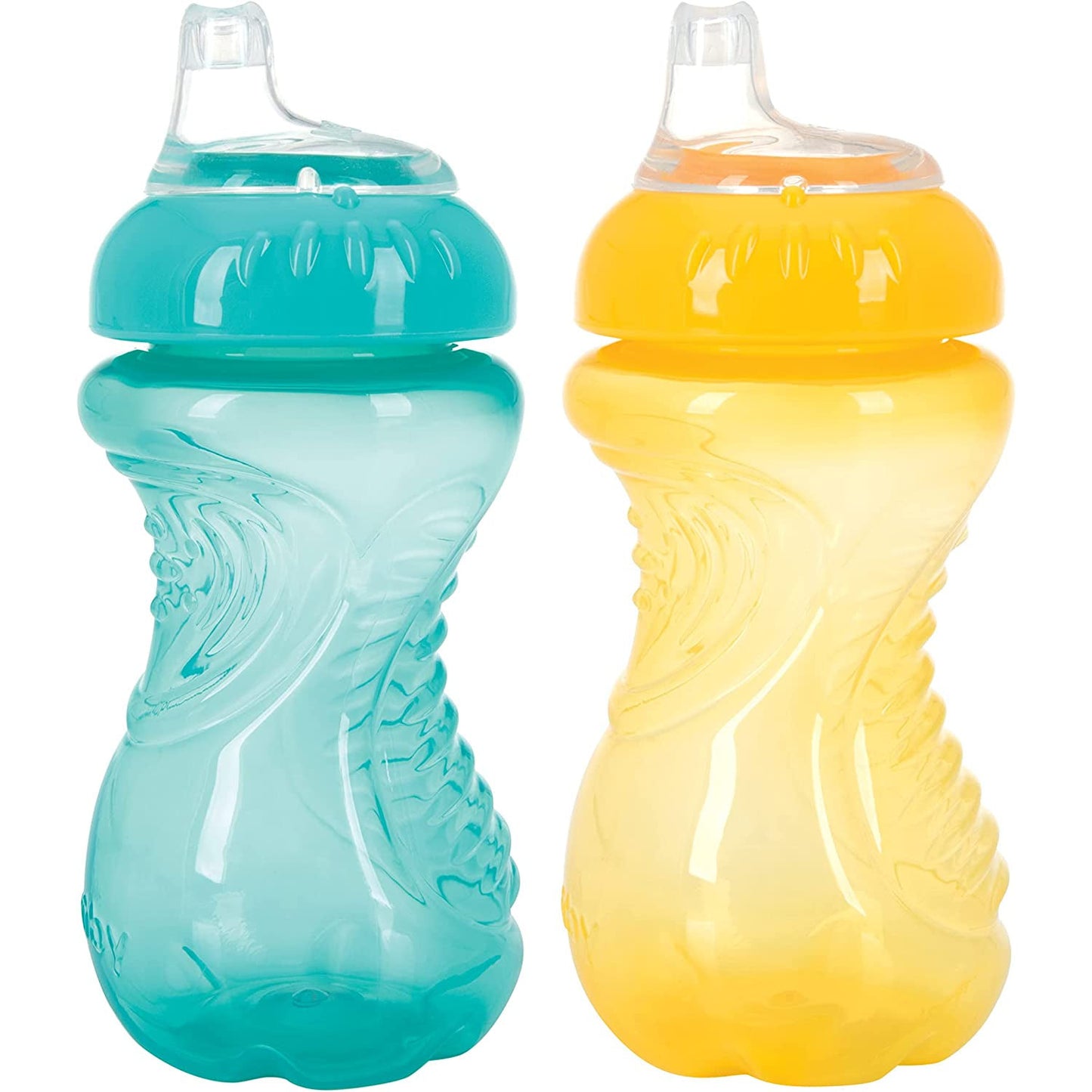 Nuby 2-Pack No-Spill Easy Grip Cup, 10 Ounce, Colors May Vary