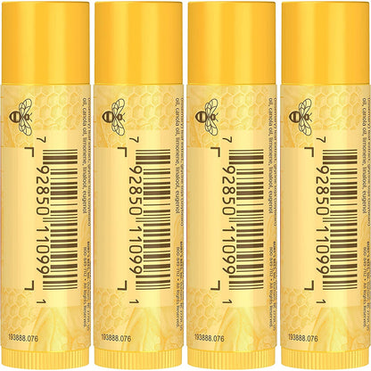 Burts Bees Beeswax Lip Balm Pack, 0.15 Oz, 4-Piece