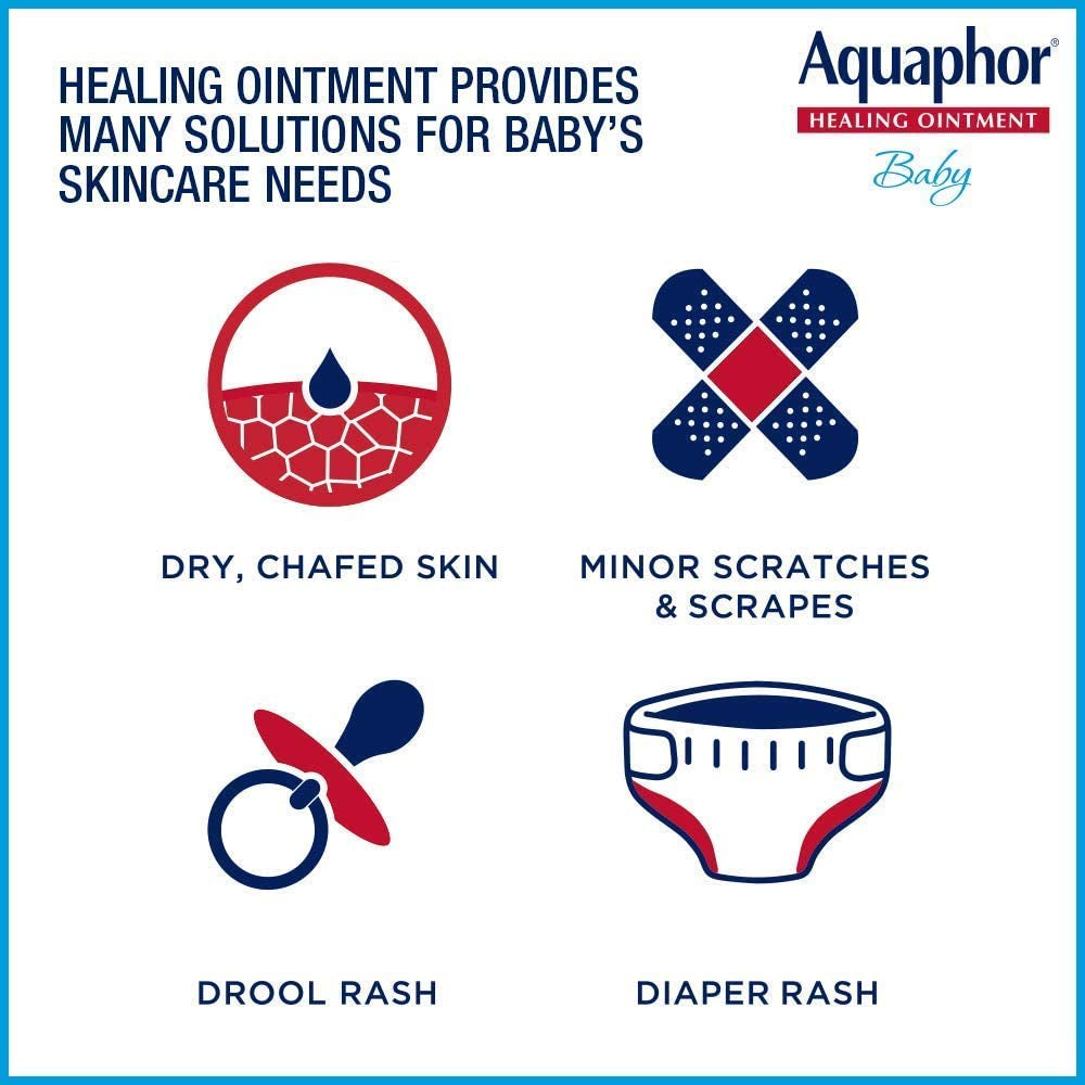 Aquaphor Baby Healing Ointment for Dry or Cracked Skin, Jar - 14 Oz