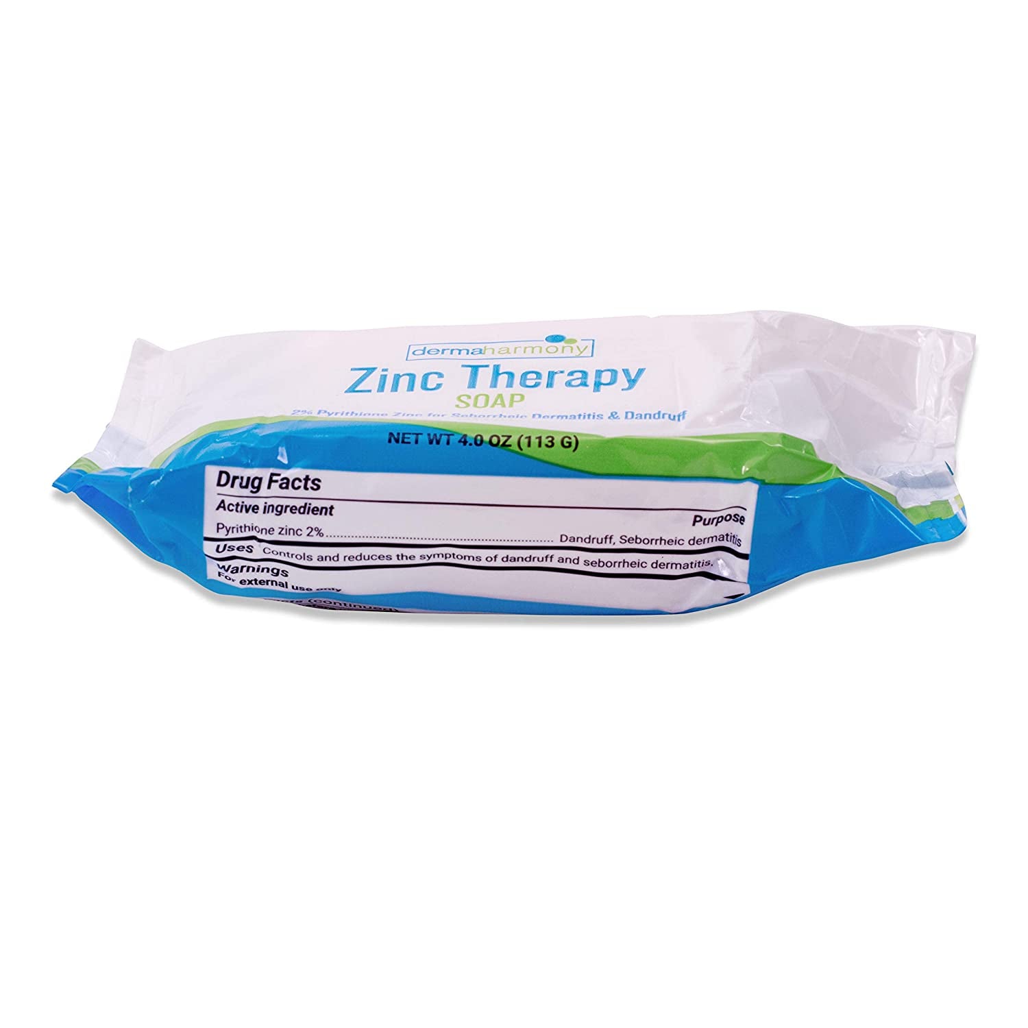 Dermaharmony Set of 5 2% Pyrithione Zinc (Znp) Bar Soap 4 Oz - Crafted for Those with Skin Conditions - Seborrheic Dermatitis, Dandruff, Etc.