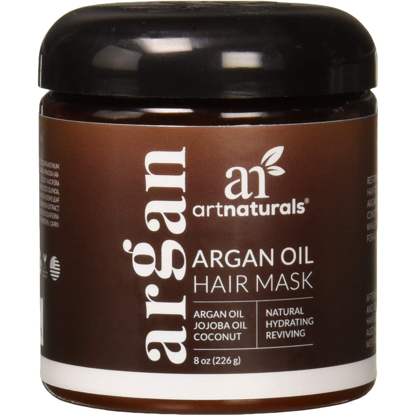 Artnaturals Argan Hair Mask – (8 Fl Oz / 236Ml) – Deep Conditioner Treatment - Organic Jojoba Oil, Aloe Vera, Keratin - Repair Dry, Damaged, Color Treated, Natural Hair Growth - Sulfate Free